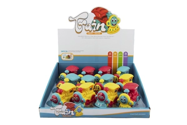 Train/jouet en plastique 8cm pour les plus petits à friction 3 couleurs
