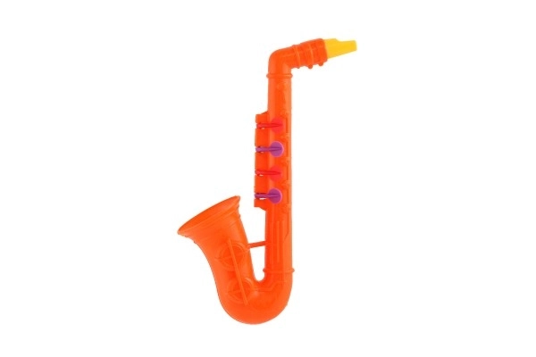 Saxophone en plastique 24 cm 2 couleurs en sachet