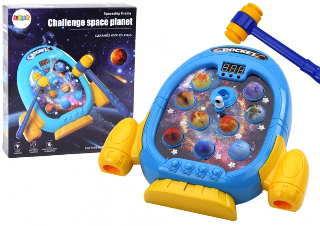 Jeu spatial Wac A Mole avec fusée et six modes