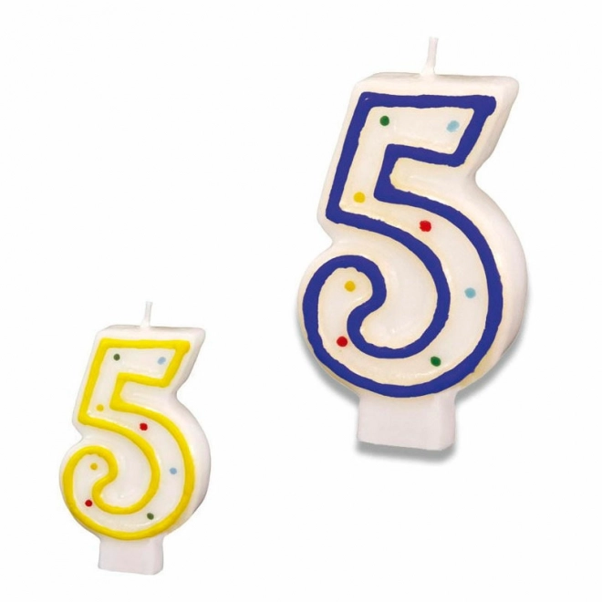 Bougie d'anniversaire chiffre 5