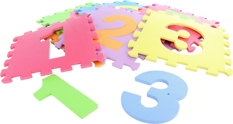 Pièces en mousse colorées