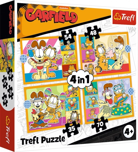 Puzzle TREFL Garfield adore les lasagnes 4-en-1