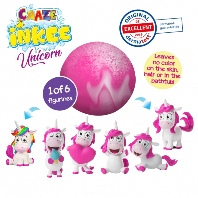 INKEE bombe de bain effervescente avec surprise – licorne