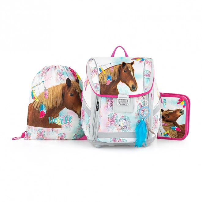Ensemble scolaire 3 pièces PREMIUM LIGHT cheval romantique