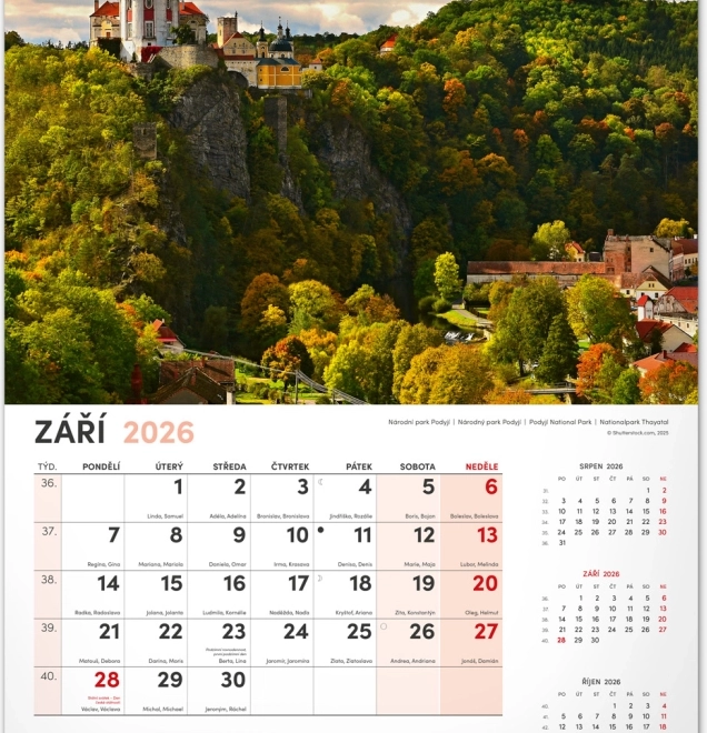 Calendrier mural Ma patrie 2026