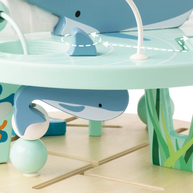 Jeu de Labyrinthe en Bois Monde Marin pour enfants à partir de 18 mois