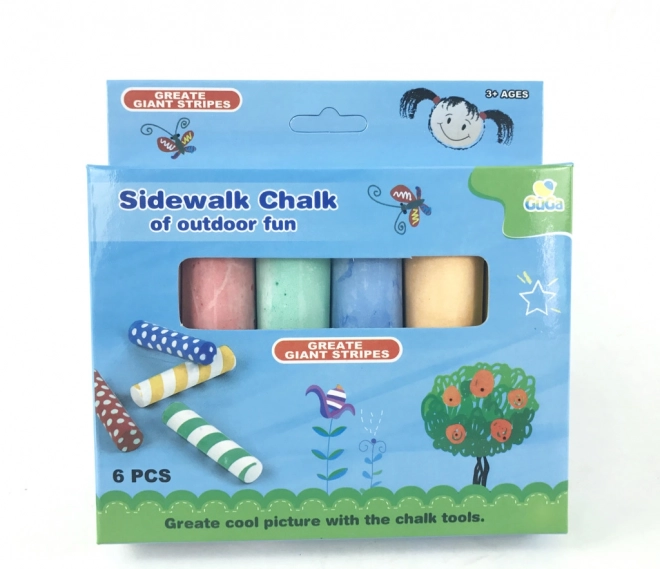 Grosses craies colorées pour trottoir