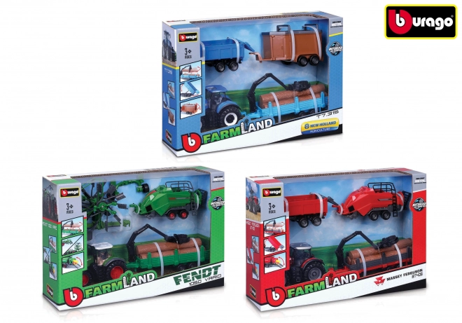 Bburago 10cm Ensemble-cadeau tracteur de ferme