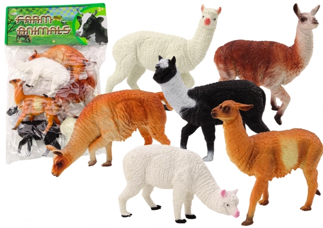 Set de Figurines Ferme Alpaga Lama 6 pcs. Mix