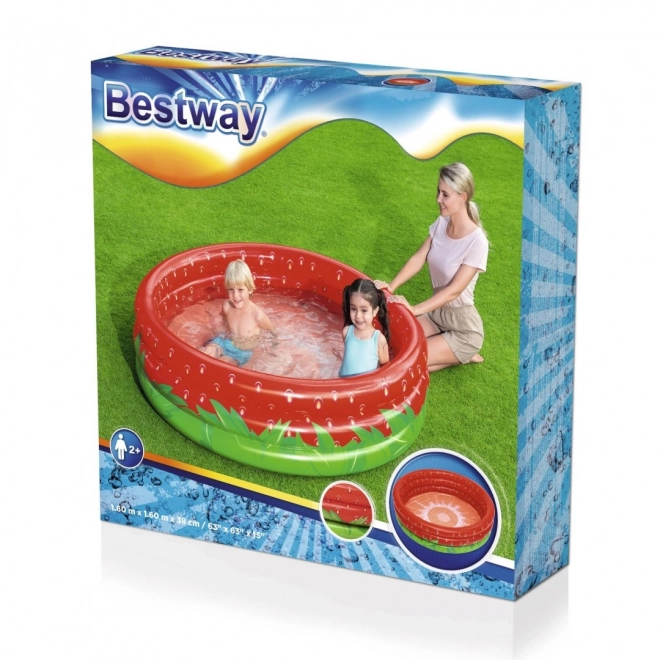Piscine pour enfants Sweet Strawberry 2+ pataugeoire 160x38cm BESTWAY + rustine de réparation