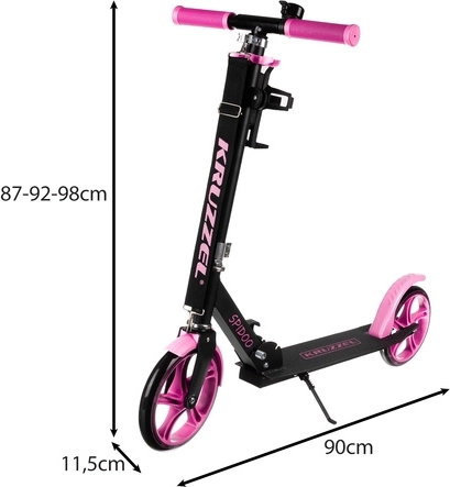 Trottinette de ville pliable pour enfants avec grandes roues (200 mm) – rose
