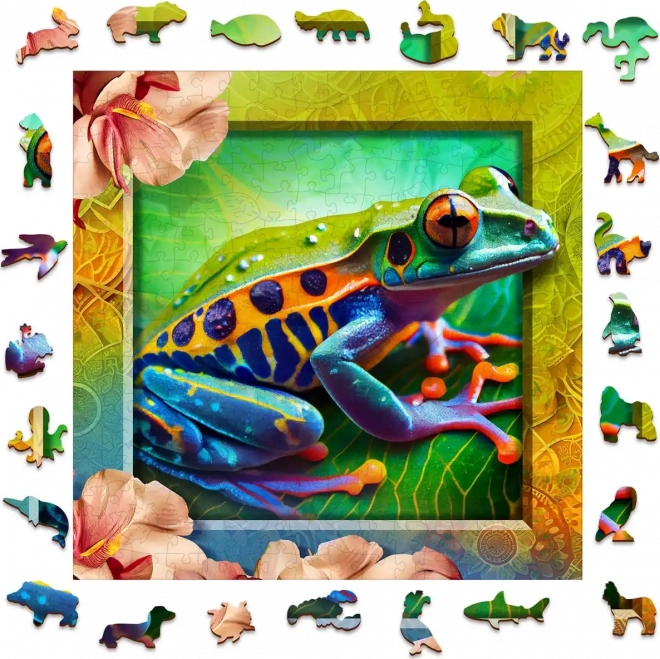 Puzzle en bois Grenouille colorée 250 pièces