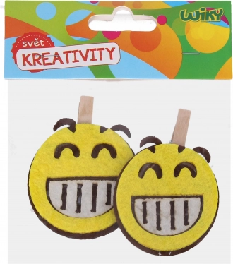 Pinces à motifs visage, 2 pcs