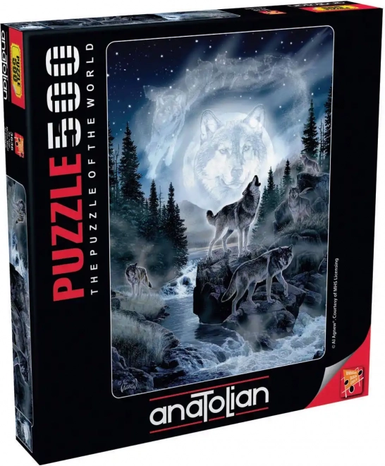 Puzzle Loup Lunaire 500 pièces