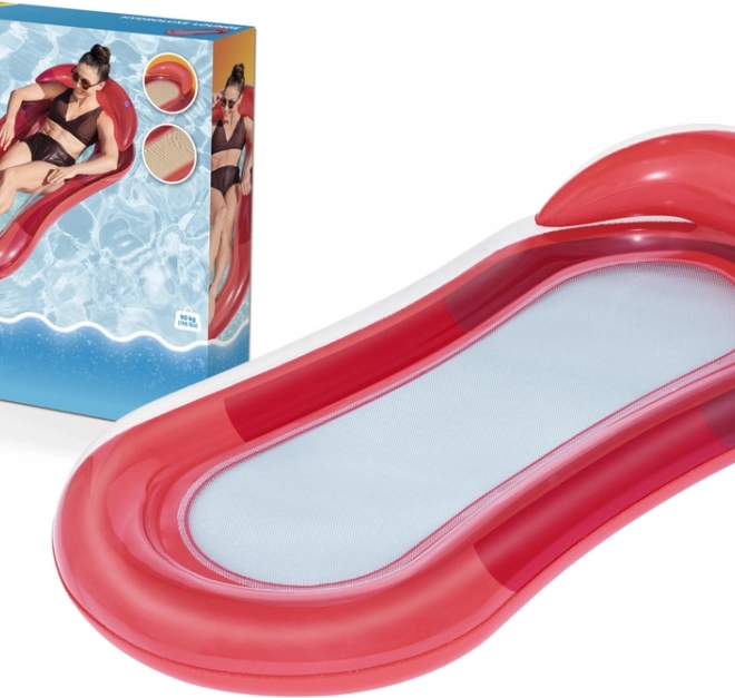 Matelas gonflable rouge avec fond en filet