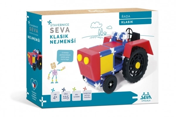 Jeu de construction SEVA CLASSIQUE Le plus petit plastique 115pcs dans une boîte 31,5x16,5x7,5cm