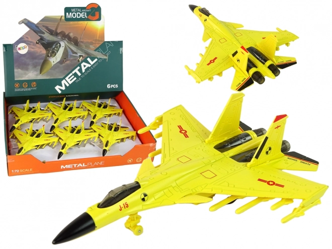 Chasseur à propulsion par friction 1:72 jaune