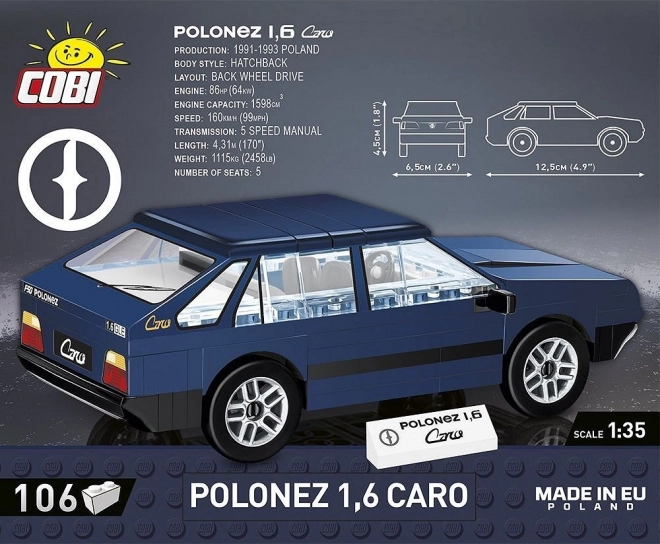 Modèle Polonez Caro en briques 1:35 par COBI