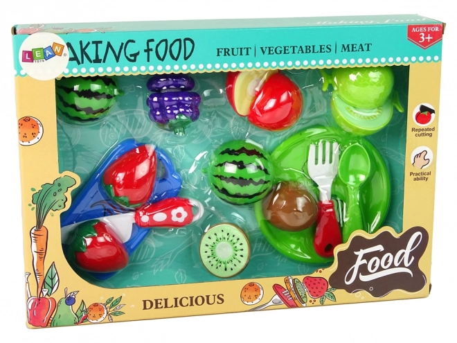 Ensemble fruits et ustensiles de cuisine pour enfants