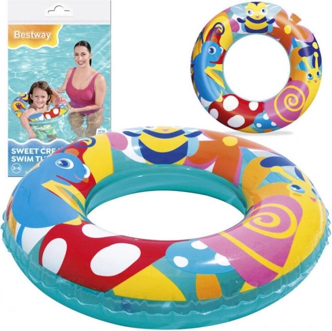 bestway bouée gonflable pour enfants 56 cm avec adorables animaux – Prairie