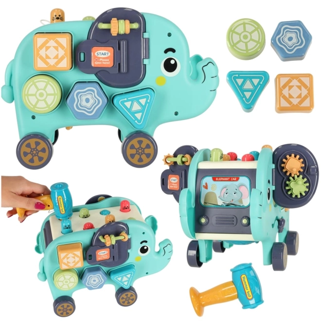 Blocs de tri interactifs montessori éléphant 26 cm
