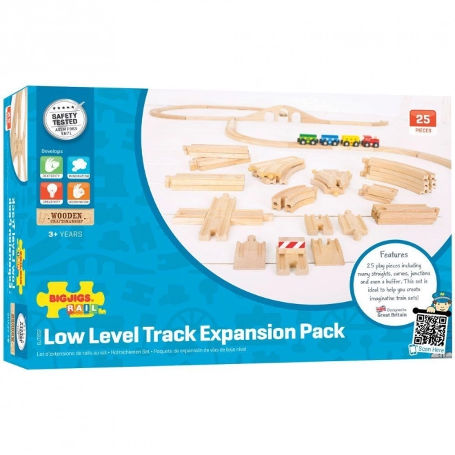 Bigjigs Rail Ensemble de rails en bois 25 pièces