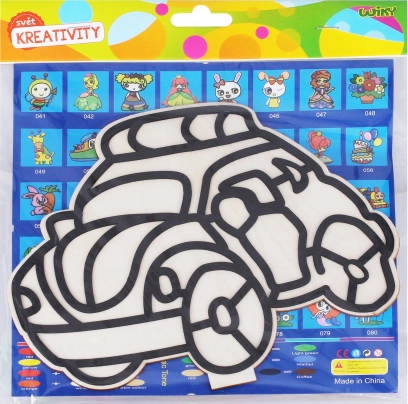 Set créatif pour enfants – image en bois avec pâte à modeler à billes