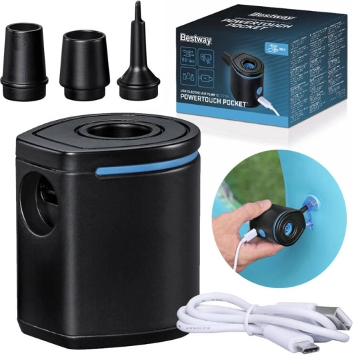 Bestway Powertouch Pocket USB pompe à air électrique de poche avec embouts
