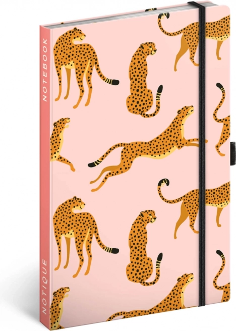 Carnet ligné avec motif léopard NOTIQUE 13 × 21 cm
