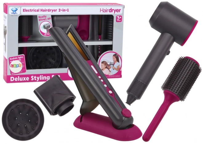 Kit de coiffure Sèche-cheveux Lisseur Brosse de rechange Extensions