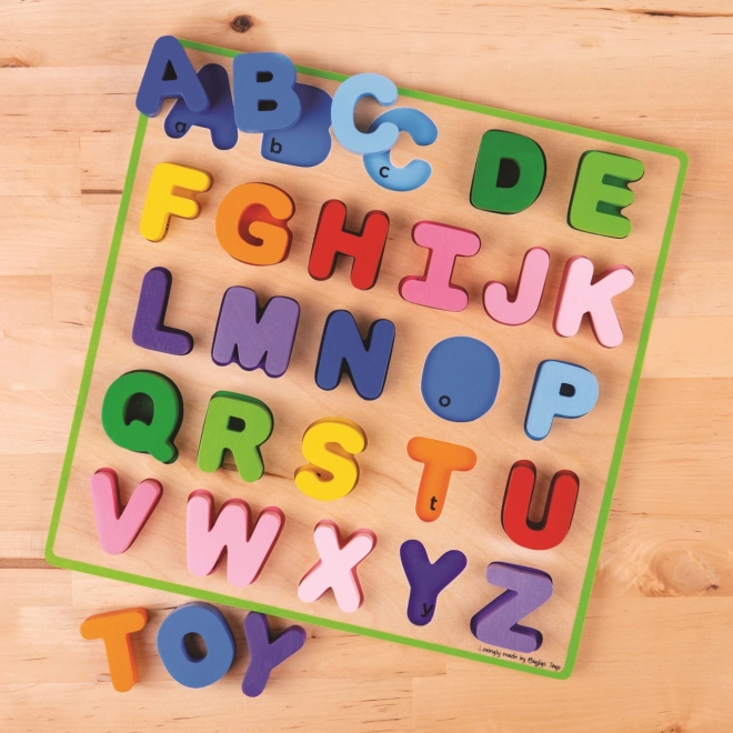 Puzzle à encastrer Bigjigs - lettres majuscules de l'alphabet