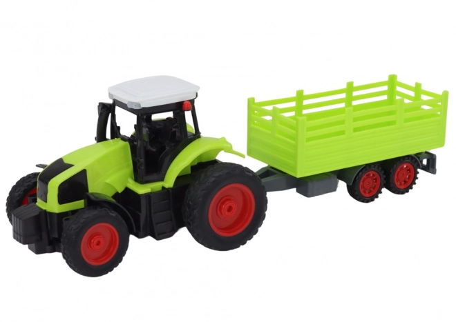 Tracteur RC télécommandé avec remorque 1:16 vert