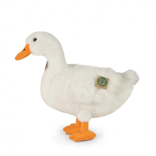Canard en peluche blanc 33 cm Écologique