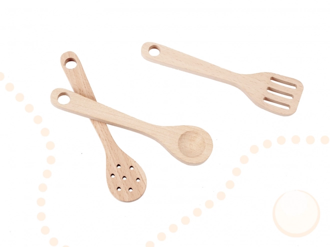 Cuisine rétro en bois pour enfants avec accessoires Boho