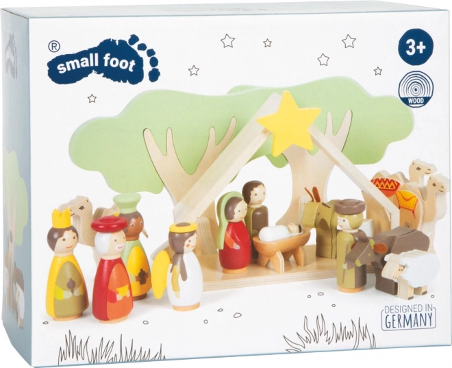 Petite Crèche de Noël en Bois