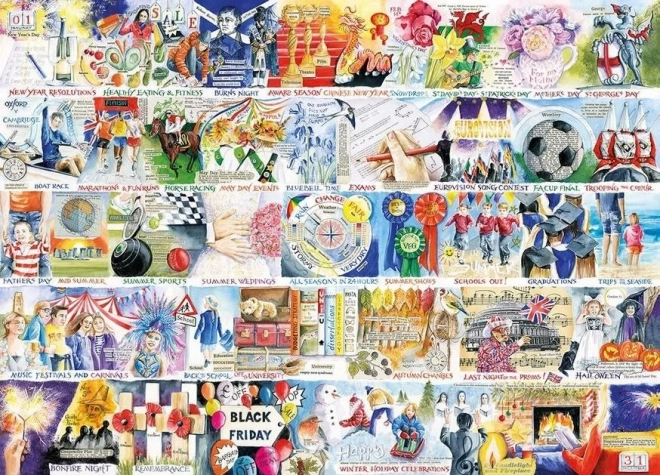 Puzzle Une année passée au Royaume-Uni 1000 pièces