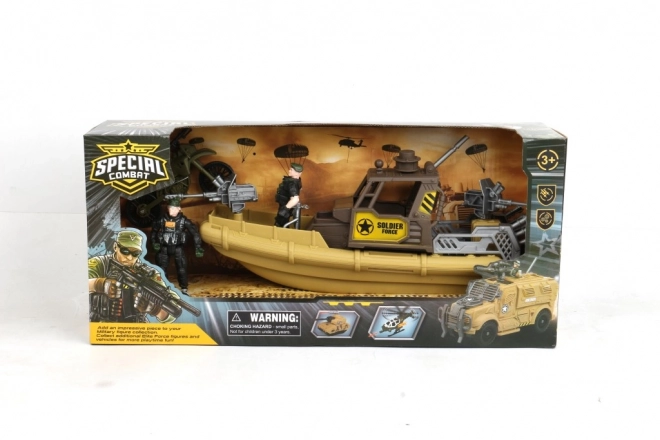 Ensemble de jeu militaire Patrouille sur le bateau