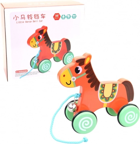 Cheval à tirer en bois 16 cm