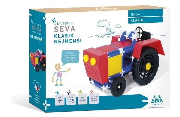 Jeu de construction SEVA CLASSIQUE Le plus petit plastique 115pcs dans une boîte 31,5x16,5x7,5cm