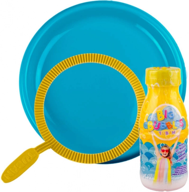 TUBAN kit pour bulles de savon avec anneau circulaire et coupelle + solution 250 ml