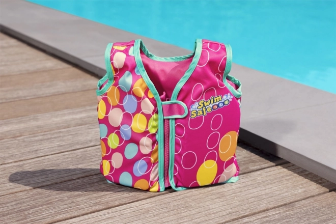 Gilet de natation rose pour enfants