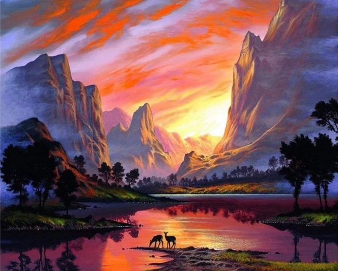 Peinture de diamant Vallée de montagne