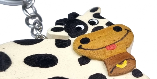 Porte-clés en bois grand Vache