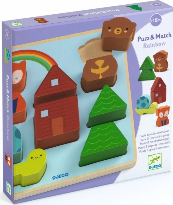 DJECO Puzzle en bois Animaux de la forêt 11 pièces