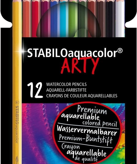 Ensemble de crayons aquarelle Stabilo Aquacolor Arty 12 pcs