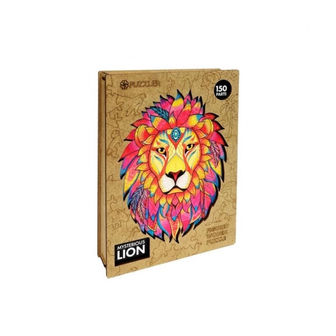 Puzzle magique en bois coloré - Lion mystérieux