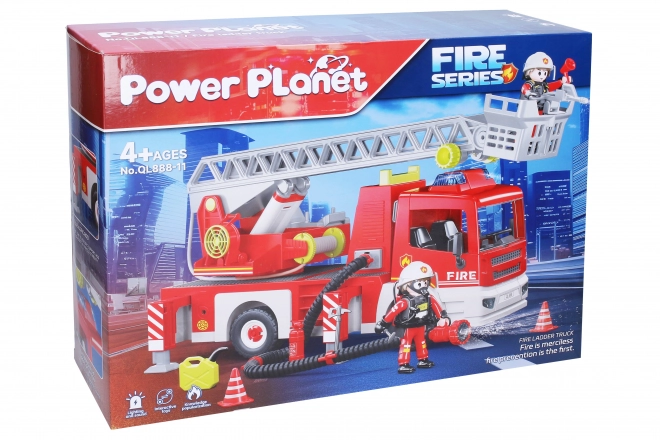 Camion de pompiers avec échelle kit de construction 40 cm