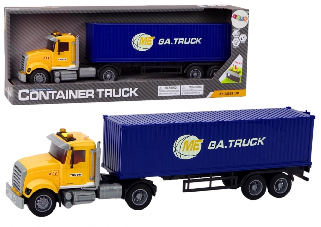 Camion avec remorque avec effets et moteur