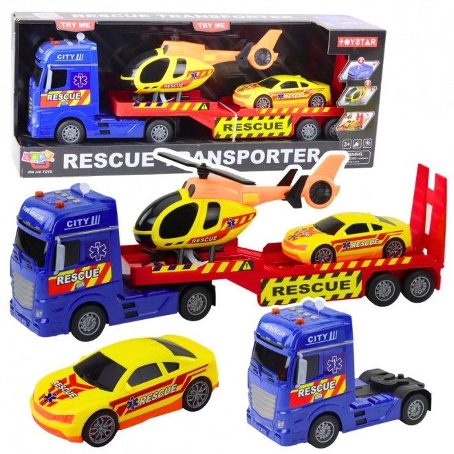Kit de sauvetage avec hélicoptère et voiture