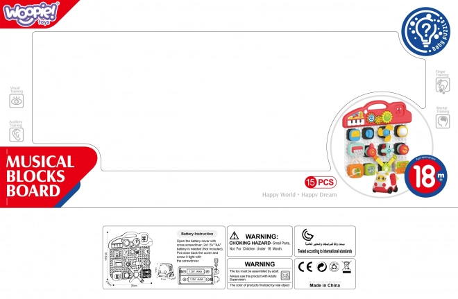 Woopie Panneau Manipulatif Montessori Enfants Panneau d'Activités Coloré